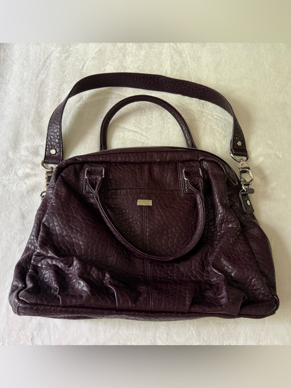 jewell by thirty-one Textured Satchel in Plum